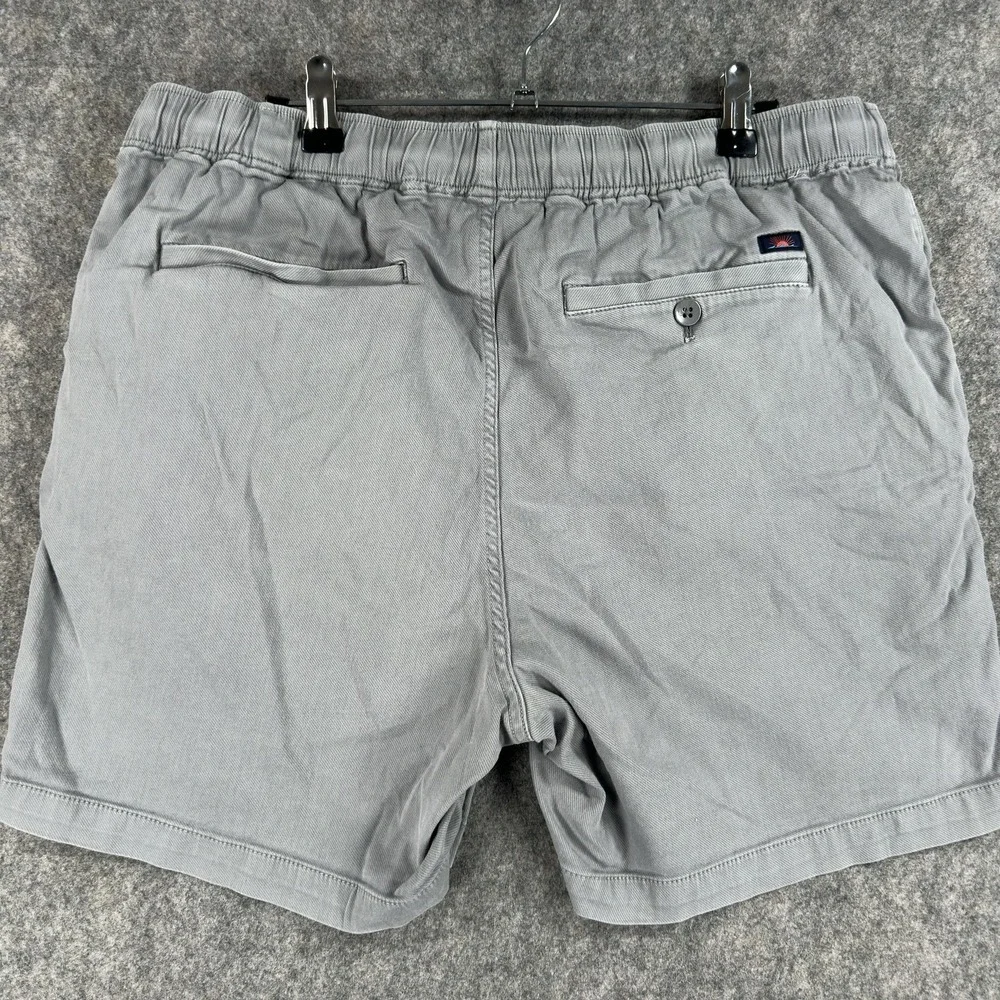 Faherty Essential Drawstring Shorts Mens Large Gray Chino 6 In Inseam Elastic